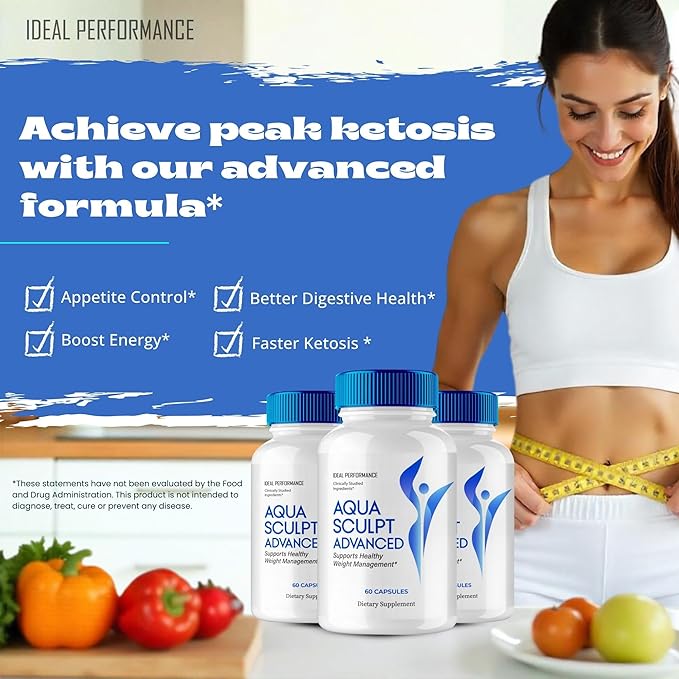 Aqua Sculpt Capsules Official Aqua Sculpt Supplement Pills - Maximum Strength All Natural Keto Capsule to Sustain Active Lifestyle &amp Fitness Goals Overall Health Sculpt Reviews (3 Pack)