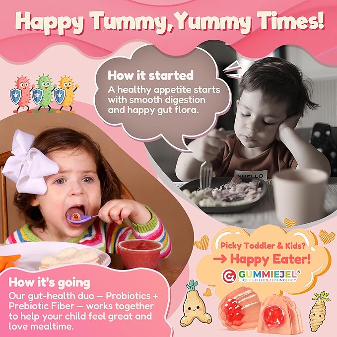 Toddler 2-4 &amp Kids 4+ Para Clean Gut Health Gummies w/Black Walnut Wormwood Clove Pumpkin Seeds Vitamin C D3 Zinc Digestive Supplement for Natural Gut Cleanse Kids Immune Support (60cts)