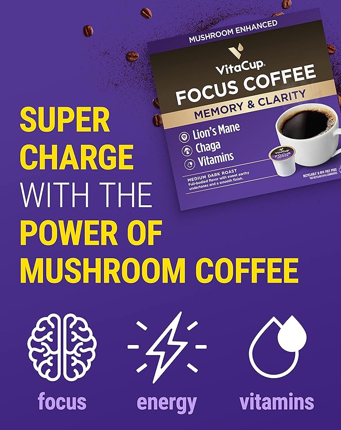 VitaCup Coffee Variety Sampler Pack 40ct. Vitamin &amp Superfood infused Single Serve Pods Compatible with K-Cup Brewers Including Keurig 2.0