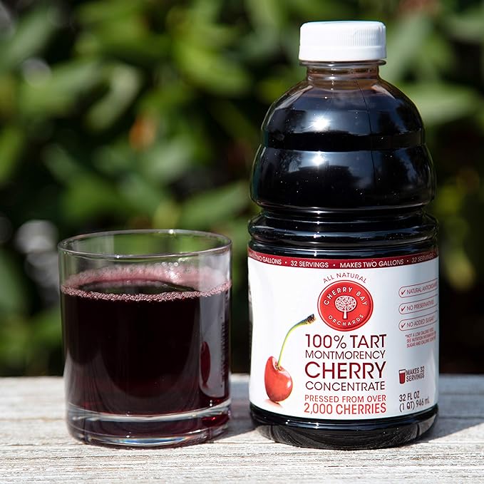 Cherry Bay Orchards Tart Cherry Concentrate - Natural Juice to Promote Healthy Sleep 32oz Bottle