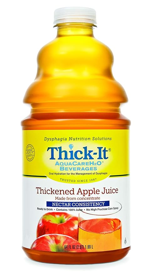 Thickened Beverage Thick-It AquaCareH2O 64 oz. Apple Ready to Use