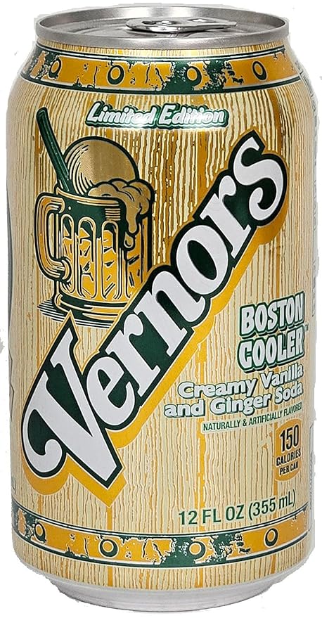 Vernors Ginger Soda (ale) Boston Cooler Edition creamy vanilla 12-pack 12-ounce cans in fridge pack (12-count)