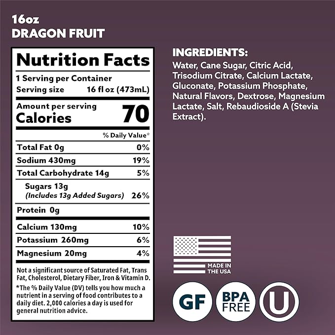 HOIST Premium Military Hydration Electrolyte Drink Powerful IV-Level Hydration Clinically Proven Performance Drink Dragon Fruit 16 Fl Oz (Pack of 12)
