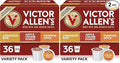 Victor Allen's Coffee Autumn Favorites Variety Pack Medium Roast 36 Count Single Serve Coffee Pods for Keurig K-Cup Brewers (Pack of 2)