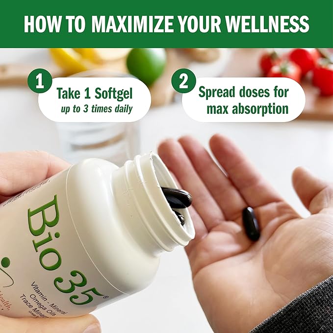 Bio35 / 300 sg Original Gluten Free Daily Multivitamin for Men &amp Women Wellness – Bio35 High Potency Softgel with Trace Minerals Multi Vitamins for Immune Support Digestion &amp Energy