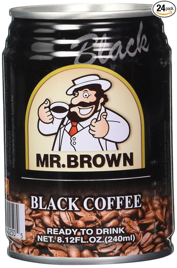 Mr. Brown Black Coffee 8.12 Ounce (Pack of 24)