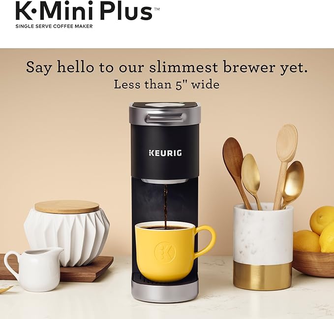 Keurig K-Mini Plus Coffee Maker with McCafé Classic Collection Variety Pack 40 Count K-Cup Pods