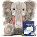 Gemma Joy Bedtime Baby Soothers &amp StickyOnes Sleep Patches - Cry Activated Heartbeat Elephant Plush Toy Stuffed Animal with Calming Light &amp All-Natural No Melatonin Bedtime Patches for Kids
