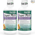 Vital Earth Minerals Super Multi 2-Pack – Liquid Multivitamins for Women Men &amp Kids Liquid Vitamins with Fulvic Acid for Better Absorption MTHFR Support 32 Oz Ea + 1 Oz Cup