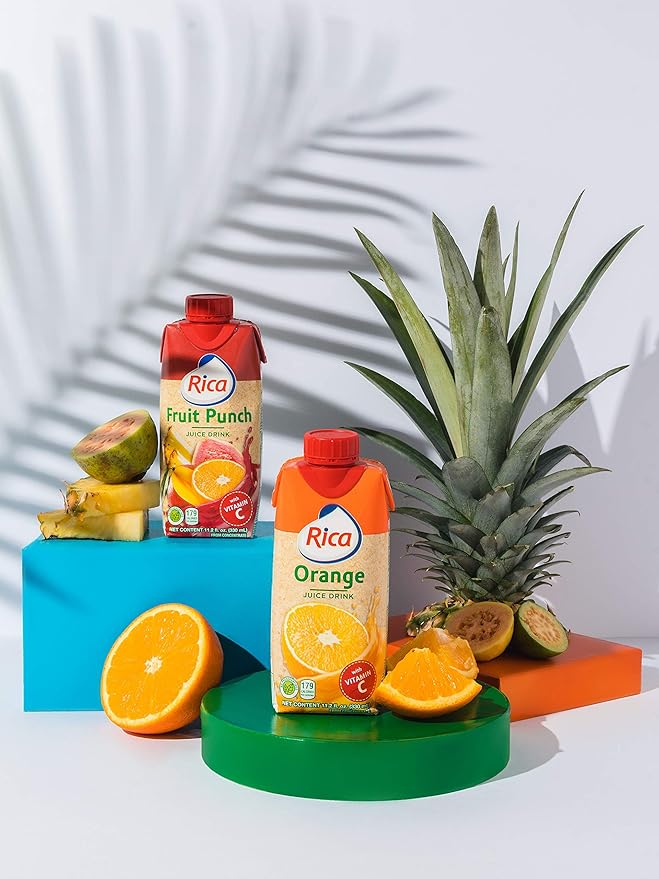 Orange Juice Drink Jugo de Naranja RICA 330 mL (12 Pack)