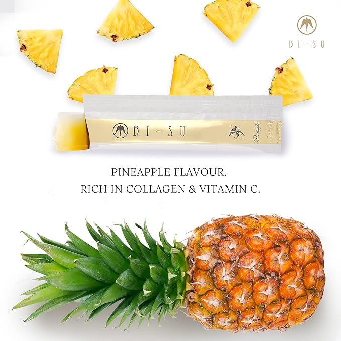 BI-SU Extract Jelly Stick/BI-SU Enzyme Stick | Natural Swiftlet Nests Extract Collagen Vitamin C Japanese Beauty Anti-aging Strengthens Elasticity GI Health 10 PCS each Rose/Pineapple/Enzyme