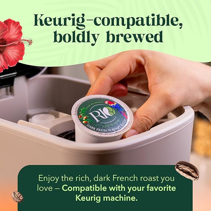 Rio Cafe de Brazil Kcup Coffee Pods - 72 Count Dark Roast Coffee with Dark Chocolate and Roasted Nuts Flavor Compatible with Kcup Brewers 100% Brazilian Made