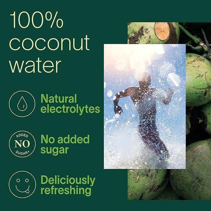 Zico 100% Coconut Water NO added Sugar Refreshingly Delicious Hydration with Electrolytes 16.9 Fl Oz (Pack of 12)
