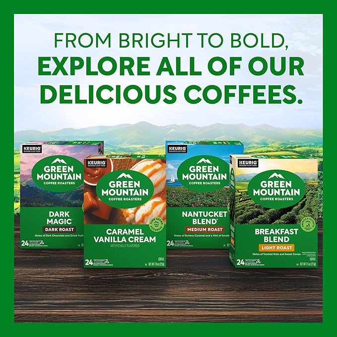 Green Mountain Coffee Roasters Breakfast Blend Decaf Coffee Keurig Single Serve K-Cup pods Light Roast 96 Count