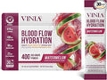 VINIA Resveratrol Electrolyte Hydration Powder Mix | Boost Blood Flow &amp Circulation | Sea Salt Coconut Water Potassium Magnesium Informed Sport Certified (30 Sticks Watermelon)