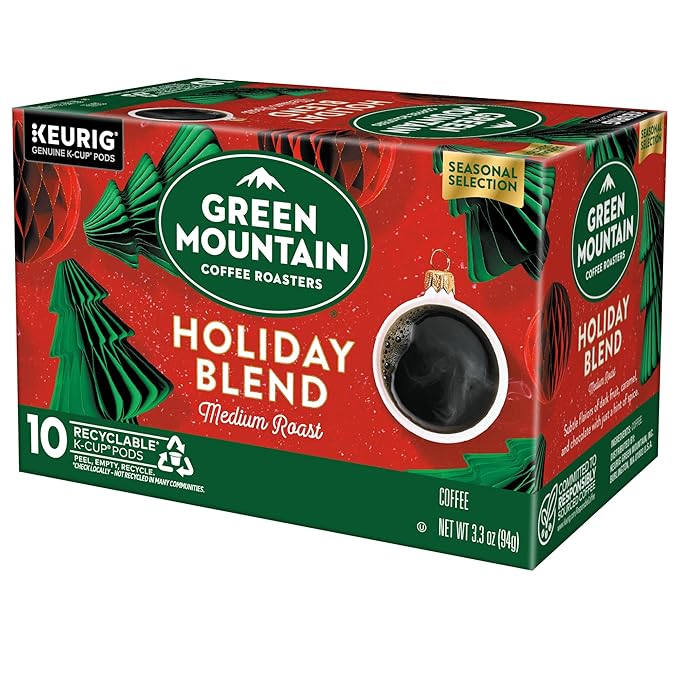 Green Mountain Coffee Roasters Holiday Blend Coffee Keurig Single Serve K-Cup Pods 60 count