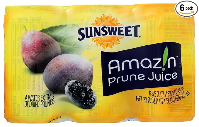 Sunsweet Amazin' Prune Juice 5.5 Fl Oz Can (pack of 6)
