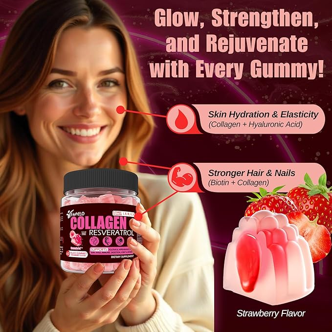 Collagen Beauty Bundle – Hydrating Face Masks (4 Sheets) &amp Collagen Gummies (60 Count) – Supports Skin Hydration Firmness Hair &amp Nail Health – Anti-Aging Skincare &amp Supplement Set
