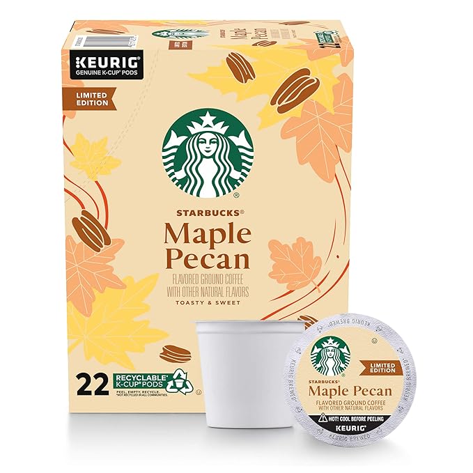 Starbucks Coffee K-Cup Pods Maple Pecan 22 CT