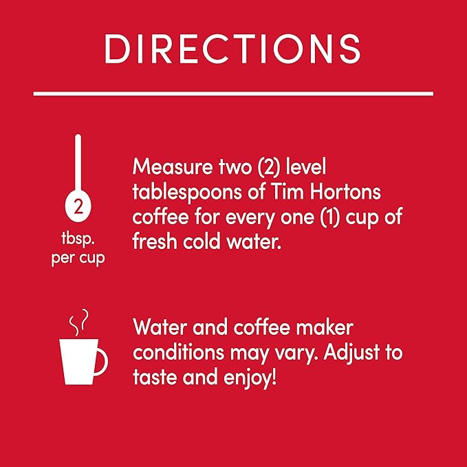 Tim Hortons Original Blend Medium Roast Ground Coffee Canada’s Favorite Coffee Made with 100% Arabica Beans 48 Ounce Canister