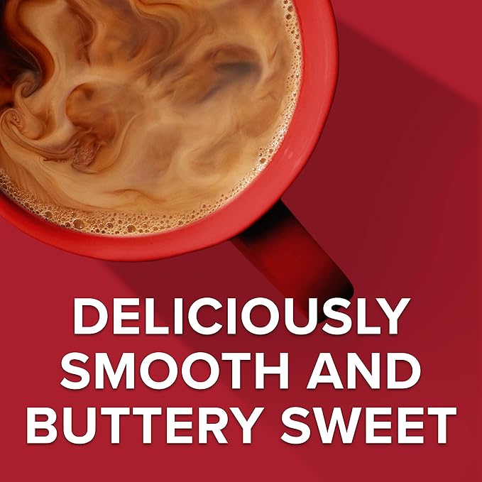 Folgers Buttery Caramel Flavored Ground Coffee 9.6 Ounce Canister (Pack of 6)