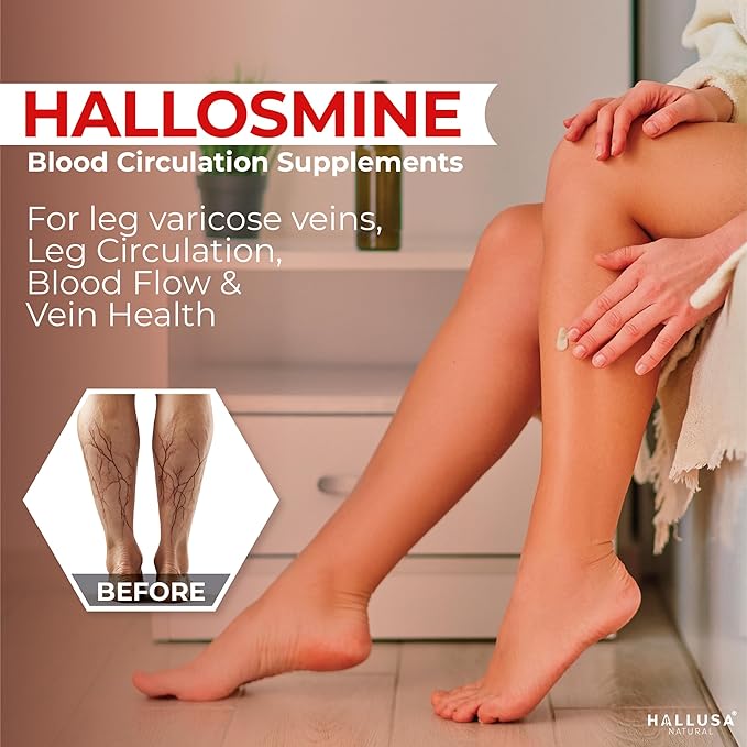 Hallusa Natural Diosmin Circulation - Support for Circulation and Veins - DIOSMIN - DIOSMINE- DIOSMINA - Circulation &amp Vein Support Supplement