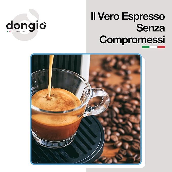 Dongiò Caffè Espresso Napoli - 50 Easy Serving Espresso Pods (ESE 44mm) - Dark Roast Coffee (Intensity 9/10) - Roasted and Blended in Italy