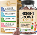 Height Growth Increase Vitamin Gummies Calcium 100mg Magnesium Glycinate 30mg Zinc Ashwagandha Vitamin K2 D3 25mg Grow Tall Maximizer Supplement Multivitamin for Kids Teens Boy &amp Girl Adul