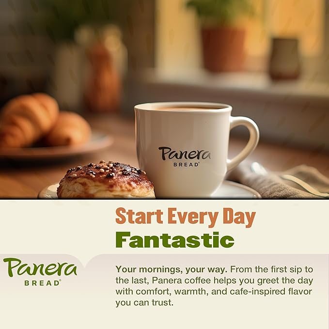 Panera Bread Light Roast Coffee Pods 100% Arabica Coffee Keurig Compatible Cups Breakfast Blend Single Serve Pods Smooth &amp Balanced Kosher Certified 96 Single Serve Pods (4 Packs of 24)