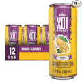 Jumex XOT Energy Drink - Mango - Natural Caffeine from Mexican Coffee Beans - Carbonated Preworkout with Vitamin B2 B3 B5 B12 - Mexican Drinks - Bebidas Energéticas - 12 Fl oz 12 Pack Cans