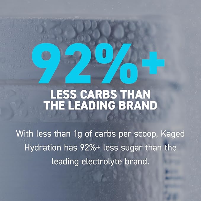 Kaged Hydration Drink Mix | Sugar Free | Tastes Amazing | 5 Key Electrolytes 60 Servings