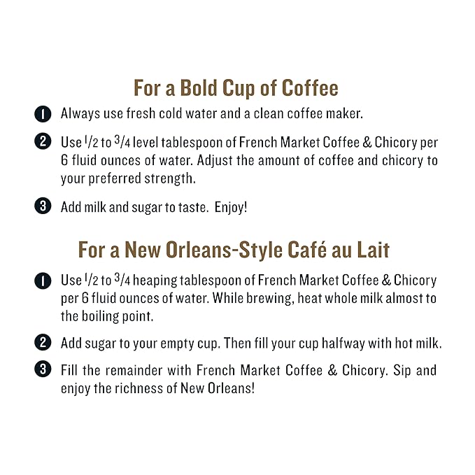 French Market Coffee Coffee and Chicory Dark Roast Ground Coffee 12 Ounce Can 3 Count (Pack of 2)