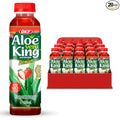 OKF Aloe Vera King Drink with Pure Aloe Pulp Variety Flavors 16.9 oz. (Strawberry Pack of 20) Korean Premium Health Beverage