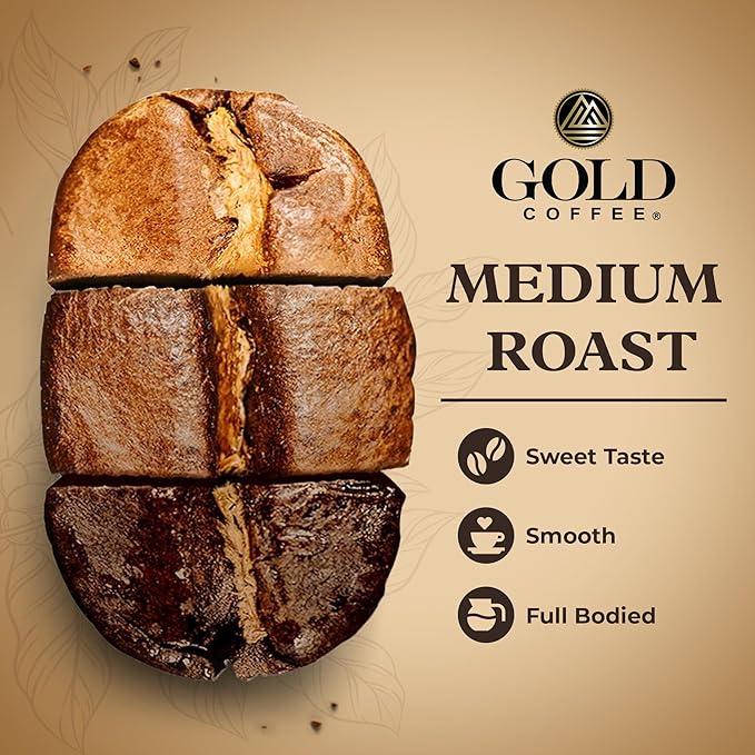 Gold Coffee | Kanaloa Premium House Blend Medium Roast Whole Bean | 100% Arabica Coffee 2 lbs. (Pack of 2)