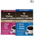 VitaCup Coffee Pod Beauty &amp Genius 32ct. Bundle Vitamin infused Single Serve Pods Compatible with K-Cup Brewers Including Keurig 2.0