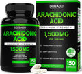 Arachidonic Acid Supplement 1500mg (150 Capsules) - Muscle and Strength Supplement for Muscle Mass &amp Recovery for Men &amp Women - Gluten Free &amp Non-GMO - 3rd Party Tested - (150 Capsules)