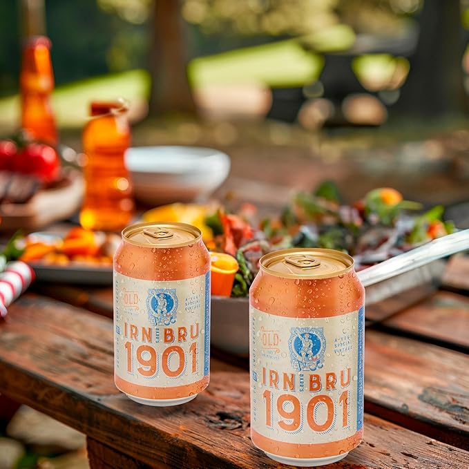 IRN-BRU 1901 12 Pack A Very Special Vintage Recipe No Caffeine Full Sugar Taste The First Ever IRN-BRU Recipe - 12 x 330ml Cans