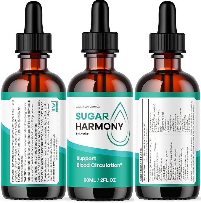 (2 Pack) Sugar Harmony Drops - Official SugarHarmony Advanced Premium Liquid Formula Support Drops - Maximum Strenght Natural Ingredients For Overall Health &amp Wellness Reviews 2 Bottles For 2 Mo