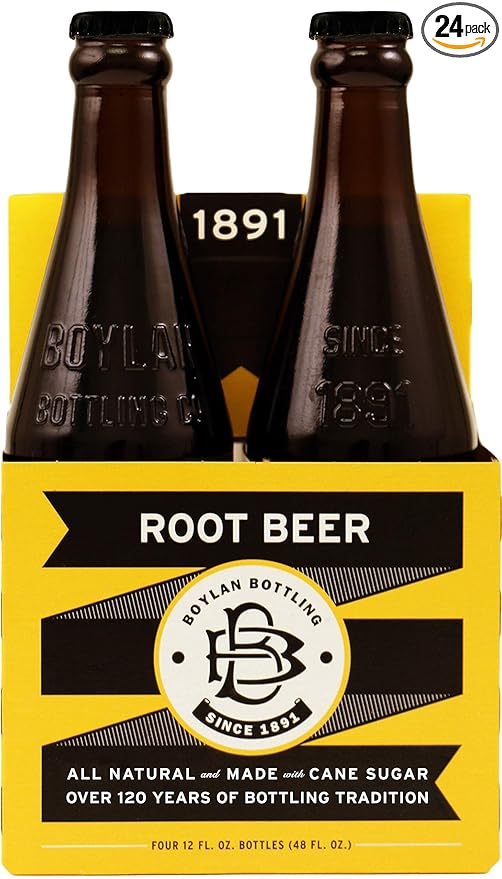Boylan Bottling Natural Root Beer Soda 12 Fluid Ounce - 24 per case.