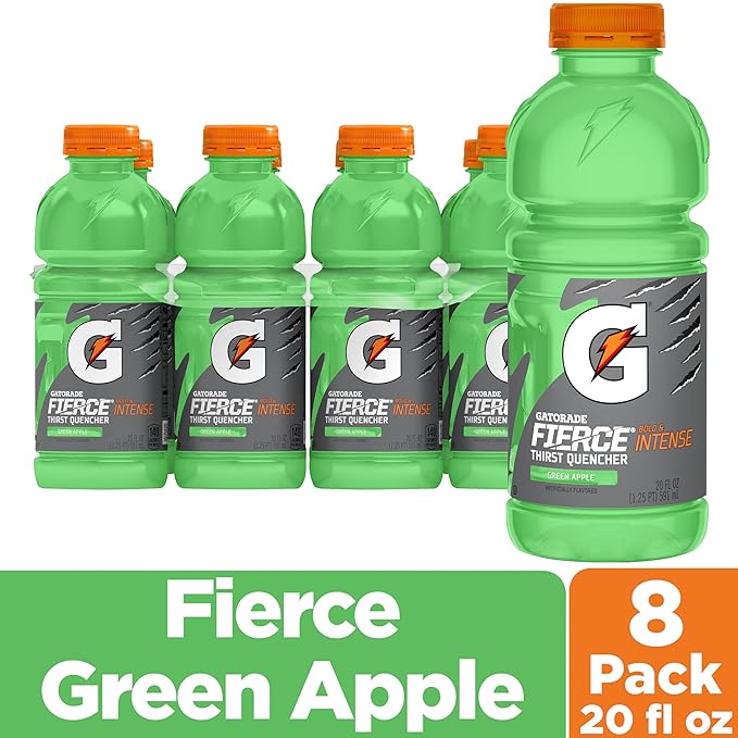 Gatorade Thirst Quencher Green Apple 20 Ounce  (Pack of 24)