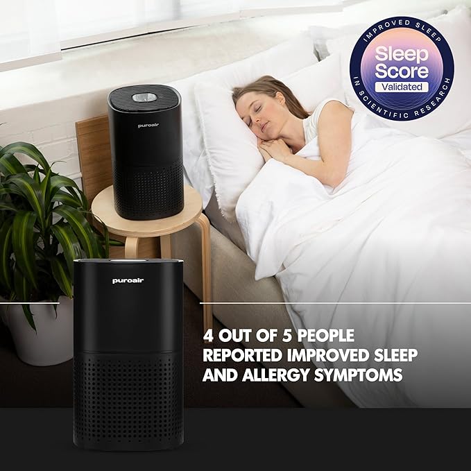 PuroAir 240 HEPA Air Purifiers for Home Large Rooms - Covers Up To 1000 Sq Ft - Filters Up To 99.9% of Pollutants Smoke Pollen Dust - Quiet HEPA Air Filter - Air Purifiers for Bedroom (2 Pack)
