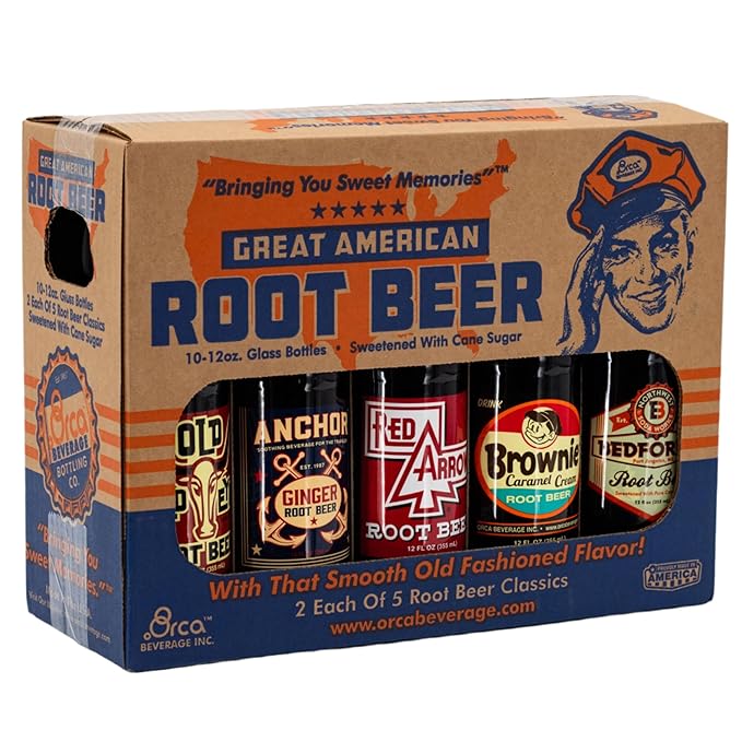 (Gift Box) Great American Root Beers 10 Pack (2 each 5 brands)