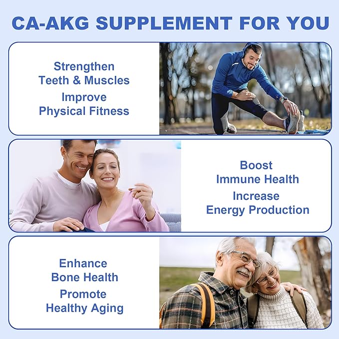 Hydrolyzed Collagen Peptides Pills + Liposomal Calcium AKG Supplement 1500mg