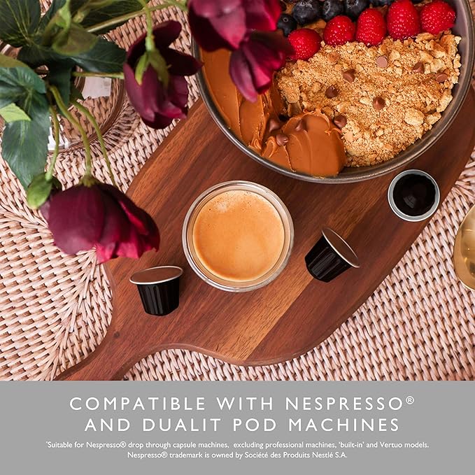 Dualit Original Line Compatible* Intense Recyclable Aluminium Coffee Capsules | 120 Pack - 12 X 10 Pk - 120 Servings of Premium Eco Friendly Coffee Pods - 100% Recyclable Original Line Compatible* Cap