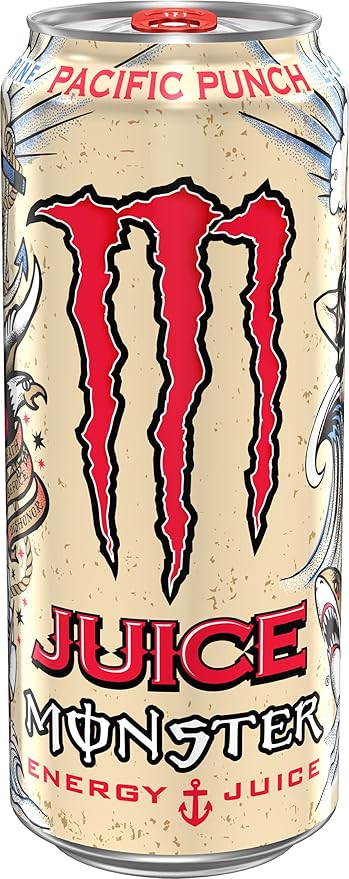Monster Energy Juice Monster Pacific Punch Energy Drink 16 Ounce | Energy + Juice Pack of 15