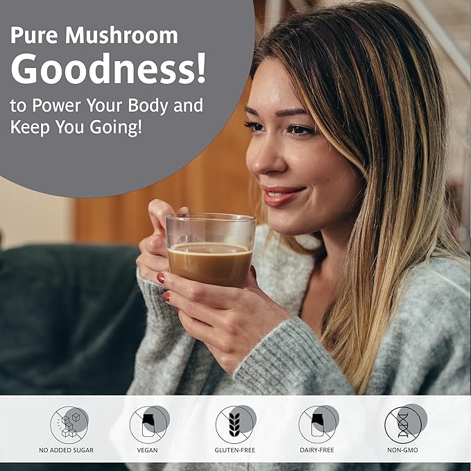 Organic Traditions Endurance Fuel Mushroom Coffee Instant Coffee with Cordyceps Ashwagandha and Maca Rich Mocha Flavor Plant Based Superfood Coffee Alternative 10 Servings 280g / 10oz