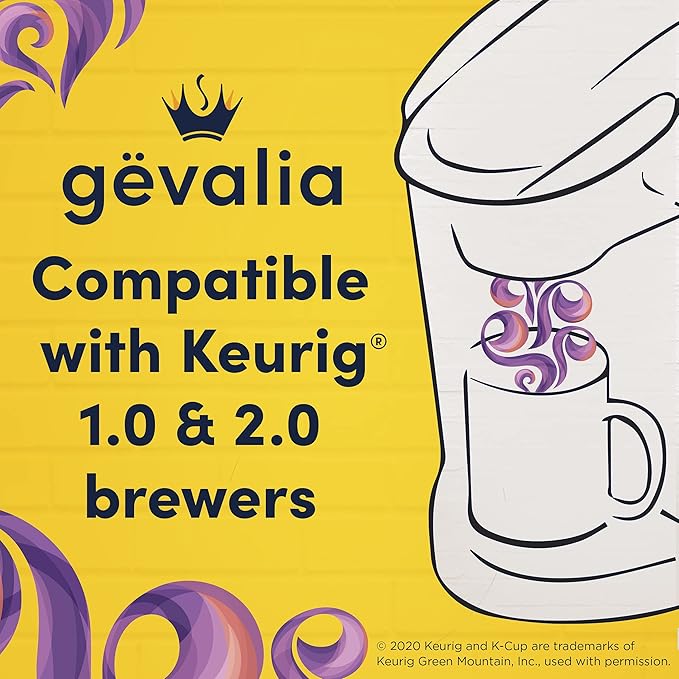 Gevalia Dark Royal Roast K-Cup Coffee Pods (72 Pods (6 Boxes of 12))