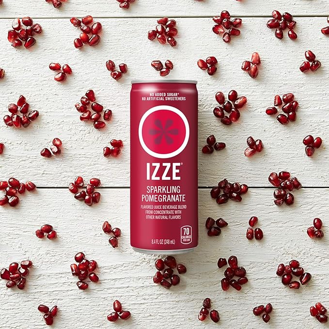 IZZE Sparkling Juice Pomegranate 8.4 Fl Oz (Pack of 12)