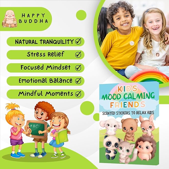 Mood Calming Stickers for Kids/Adults (90 Pack) – All Natural Patches Chemical and Drug Free Mood Support for Relaxation