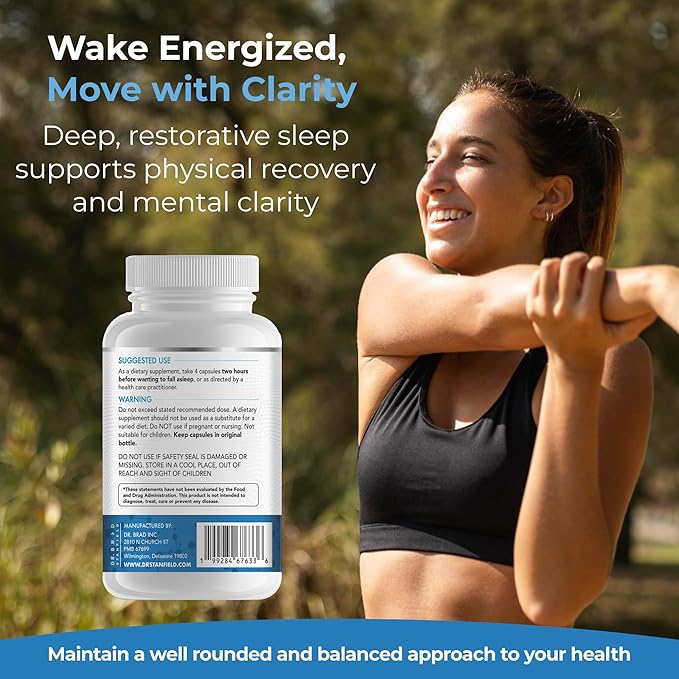 Melatonin 300mcg + Magnesium Glycinate 126mg + Glycine 2500mg for Sleep (120 Count 30 Servings)